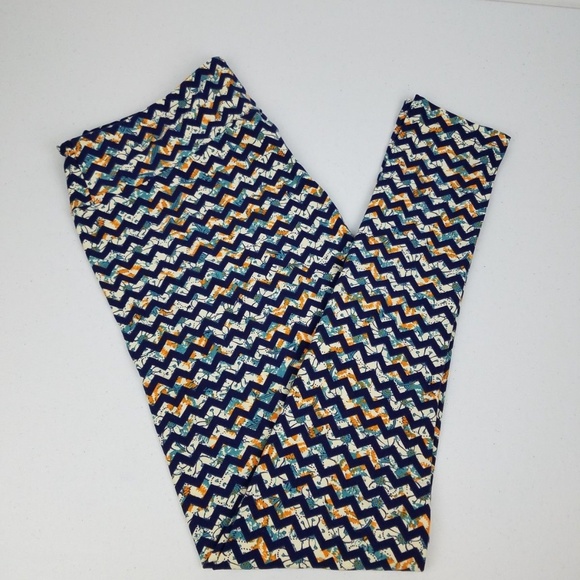 NWOT Lularoe TC Leggings Plus Tall Curvy Blue - Picture 4 of 5